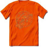 Vissen T-Shirt | Grappig Verjaardag Vis Hobby Cadeau Shirt | Dames - Heren - Unisex | Tshirt Hengelsport Kleding Kado - Oranje - M