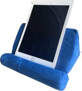 Blauw Tablet Houder - iPad Houder - Tablet kussen - Telefoonhouder - Tablet Standaard - Leeskussen - Pillow Pad - Boekstandaard - Wasbaar - Maximale schermformaat: 11.8 - Geschikt voor scherm