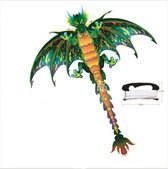 Vlieger Draak - 100 meter lijn - Stuntvlieger - Vliegers - Gekleurd - Matrasvlieger - Kite - Polyester - 145x150 cm