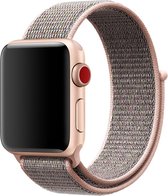 Mobigear Strap Nylon Bandje Geschikt voor Apple Watch Series 7 (45 mm) - Roségoud