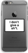 Case Company® - iPhone 6 PLUS / 6S PLUS hoesje - Don't give a shit - Soft Case / Cover - Bescherming aan alle Kanten - Zijkanten Transparant - Bescherming Over de Schermrand - Back Cover