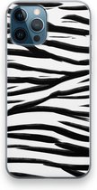 Case Company® - iPhone 12 Pro hoesje - Zebra pattern - Soft Case / Cover - Bescherming aan alle Kanten - Zijkanten Transparant - Bescherming Over de Schermrand - Back Cover