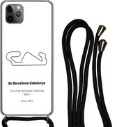 Hoesje met koord Geschikt voor iPhone 11 Pro - Circuit - F1 - Barcelona - Siliconen - Crossbody - Backcover met Koord - Telefoonhoesje met koord - Hoesje met touw - Cadeau voor man
