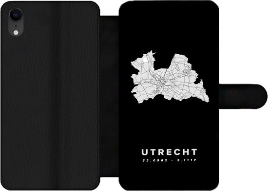 Étui pour téléphone iPhone XR Bookcase - Utrecht - Zwart - Carte routière  Pays-... | bol.com