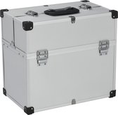 vidaXL Gereedschapskoffer 38x22.5x34 cm aluminium zilverkleurig