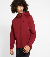 Nike Tech Fleece Hoodie Heren - Donkerrood/zwart (oude seizoen)