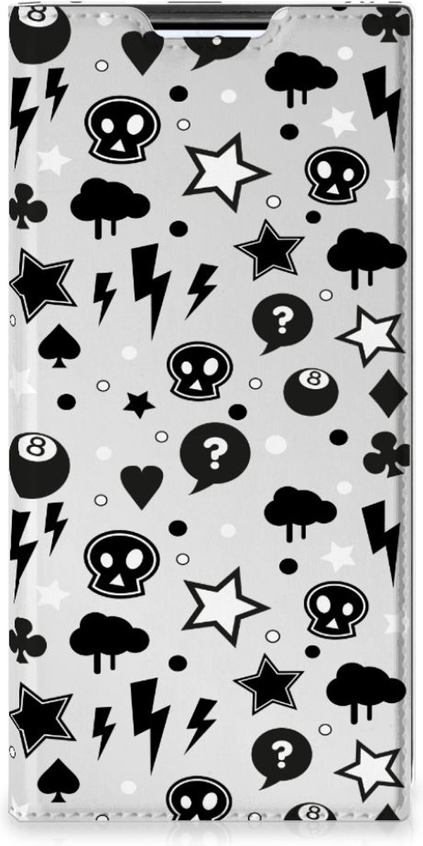 Mobiel BookCase Samsung Galaxy S22 Ultra Silver Punk
