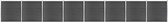 Schuttingpanelenset 1391x186 cm HKC zwart
