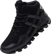 Geweo Heren Sneakers Sport Casual Schoenen - Sportschoenen - Fitnessschoenen - Kerstmis - Kerstfeest - Christmas Gift  - Helemaal Zwart - Maat 45