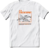 A-10 Warthog Vliegtuig T-Shirt | Unisex leger Kleding | Dames - Heren Straaljager shirt | Army F16 | Grappig bouwpakket Cadeau | - Wit - XL