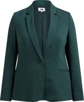 WE Fashion Dames tricot getailleerde stretch blazer - Curve