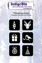 Christmas Icons A6 Rubber Stamp (IND0197)