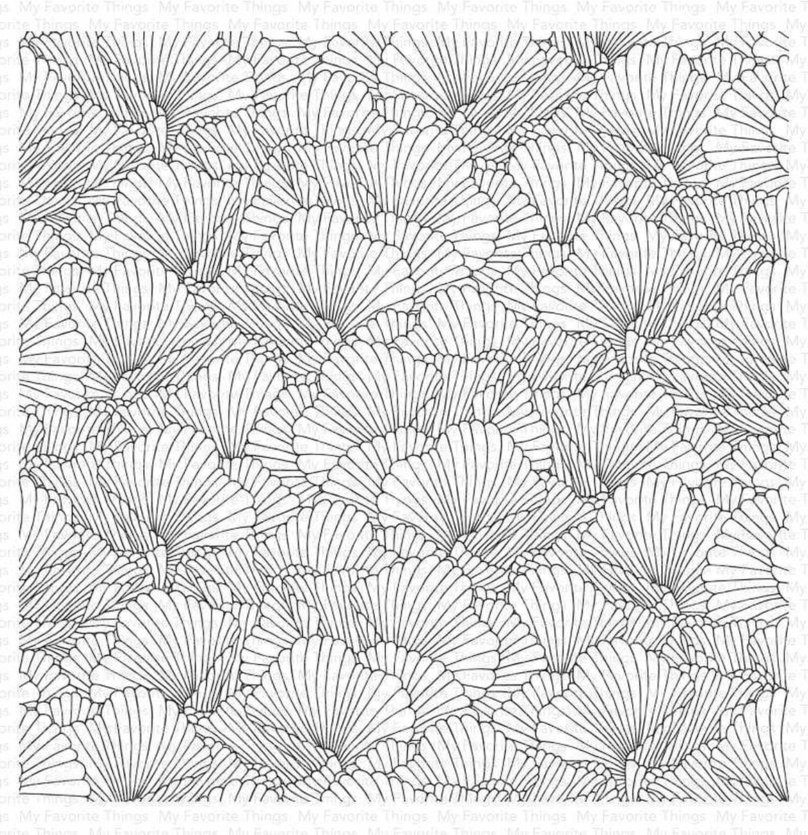 Coral Flair Rubber Background Stamp (BG-121)