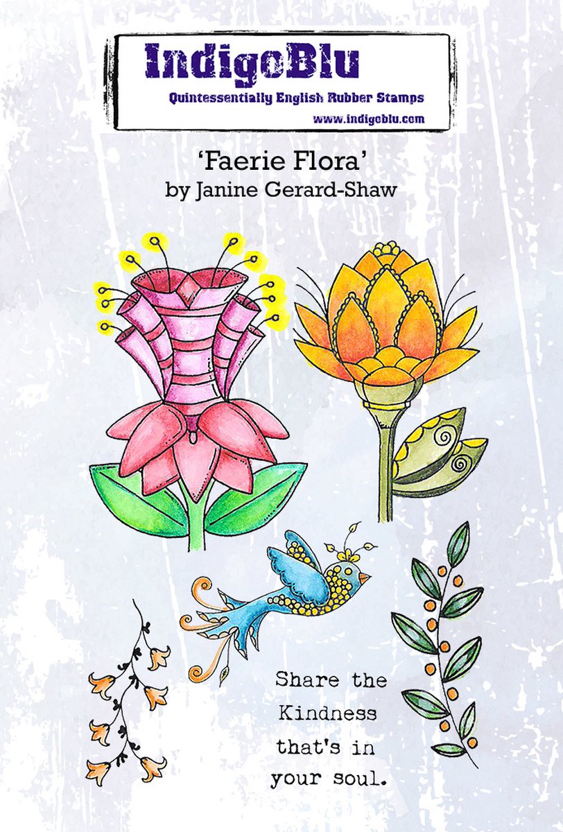 Faerie Flora A6 Rubber Stamps (IND0731)