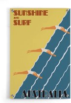 Walljar - Australië Sunshine And Surf - Muurdecoratie - Plexiglas schilderij