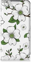 Hoesje Geschikt voor Samsung Galaxy S22 Plus Book Case Dogwood Flowers