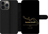 Bookcase Geschikt voor iPhone 13 Pro Max telefoonhoesje - Suzuka - F1 - Circuit - Met vakjes - Wallet case met magneetsluiting - Cadeau voor man