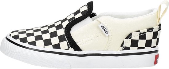 VANS TD Asher V (CHECKERS) BLACK/NATURAL -Maat 25