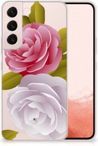 Silicone Back Case Geschikt voor Samsung Galaxy S22 GSM Hoesje Roses