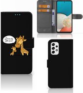 Wallet Book Case Samsung Galaxy A53 GSM Hoesje Giraffe