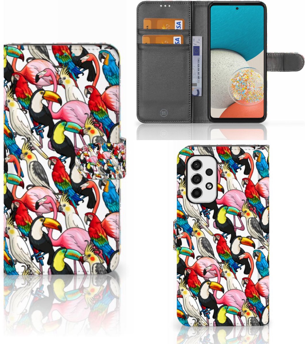 Samsung Galaxy A53 Telefoonhoesje met Pasjes Birds