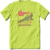 F-106 Vliegtuig T-Shirt | Unisex leger Kleding | Dames - Heren Straaljager shirt | Army F16 | Grappig bouwpakket Cadeau | - Groen - XL