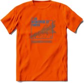 F-106 Vliegtuig T-Shirt | Unisex leger Kleding | Dames - Heren Straaljager shirt | Army F16 | Grappig bouwpakket Cadeau | - Oranje - 3XL