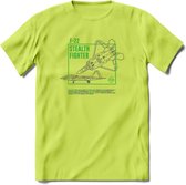 F-22 Vliegtuig T-Shirt | Unisex leger Kleding | Dames - Heren Straaljager shirt | Army F16 | Grappig bouwpakket Cadeau | - Groen - S