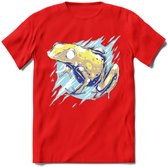 Dieren T-Shirt | Kikker shirt Heren / Dames | Wildlife frog kleding cadeau - Rood - 3XL