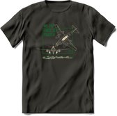 ME-262 Vliegtuig T-Shirt | Unisex leger Kleding | Dames - Heren Straaljager shirt | Army F16 | Grappig bouwpakket Cadeau | - Donker Grijs - 3XL
