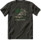 F-22 Vliegtuig T-Shirt | Unisex leger Kleding | Dames - Heren Straaljager shirt | Army F16 | Grappig bouwpakket Cadeau | - Donker Grijs - S