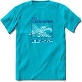 A-10 Warthog Vliegtuig T-Shirt | Unisex leger Kleding | Dames - Heren Straaljager shirt | Army F16 | Grappig bouwpakket Cadeau | - Blauw - M