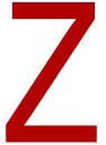 Mini letter Z, rood wit 22,8 x 38 mm - 12/vel