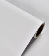 Zelfklevend Behang - Matte Wit - Vinyl Behangpapier - Waterdichte Muurstickers - Zelfklevend - Woonkamer - 5 Meter Rol