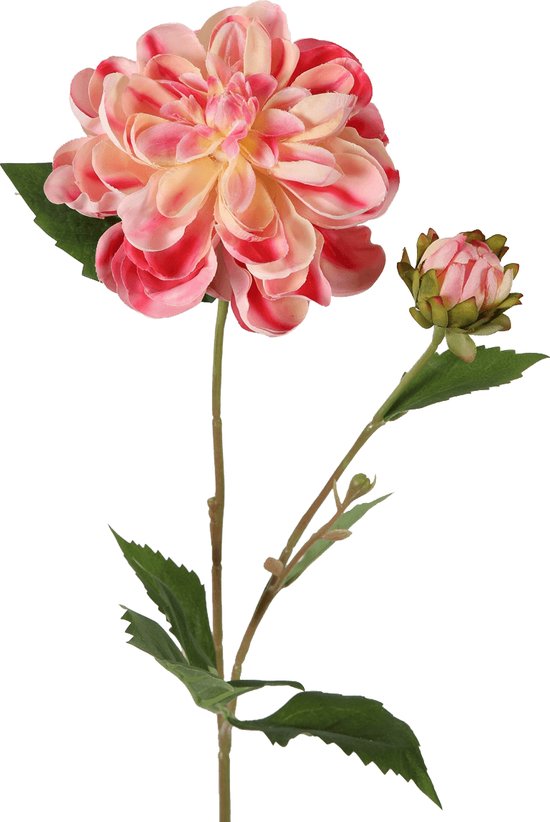 Foto: Viv home luxuries dahlia kunstbloem 2 stuks roze 57cm