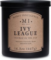 Colonial Candle - Manly Indulgence Classic - Ivy League - met noten van lavendel, tijm en witte musk - mannelijke geurkaas