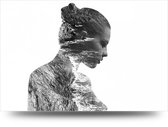 Maison de France - Canvas Woman in red - canvas - 40 x 60 cm