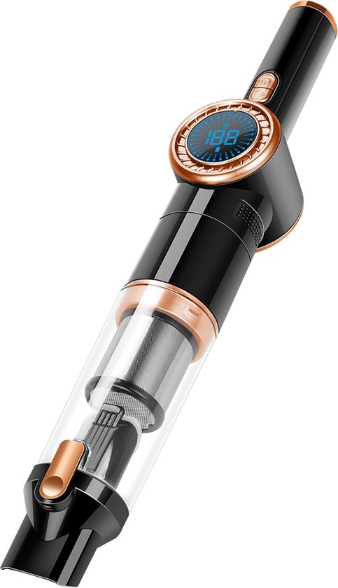 TurboTronic CT20 Digitale Kruimeldief - Handstofzuiger - Zwart/Goud