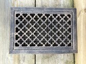 1 hete lucht grille open haard, rechthoekig, gietijzer brons-kleur
