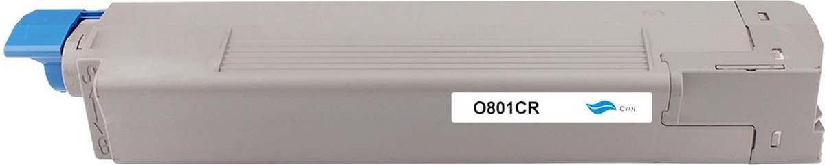 OKI 44643003 - Toner Cyaan - 7300 pagina's - Huismerk Compatible - Geschikt voor OKI Okidata C801 Okidata C821 - O801CR alternatief - OKI toner