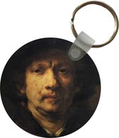 Sleutelhanger - Zelfportret - Schilderij van Rembrandt van Rijn - Plastic - Rond - Uitdeelcadeautjes