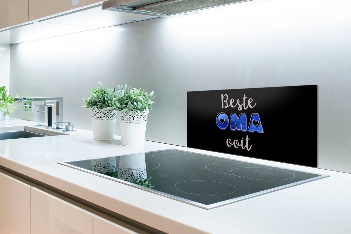 KitchenYeah Spatscherm 70x30 cm aluminium - Beste oma ooit thumbnail 3