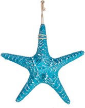 Giftdecor Hangdecoratie Ster Polyresin Blauw