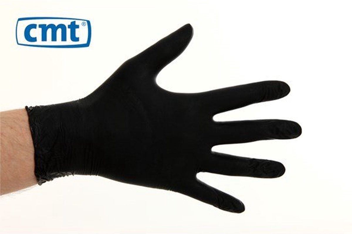 CMT soft nitril handschoenen poedervrij M zwart