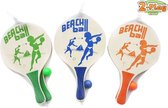 Gametime Beachballset 38 X 24 Cm Hout Blauw 3-delig
