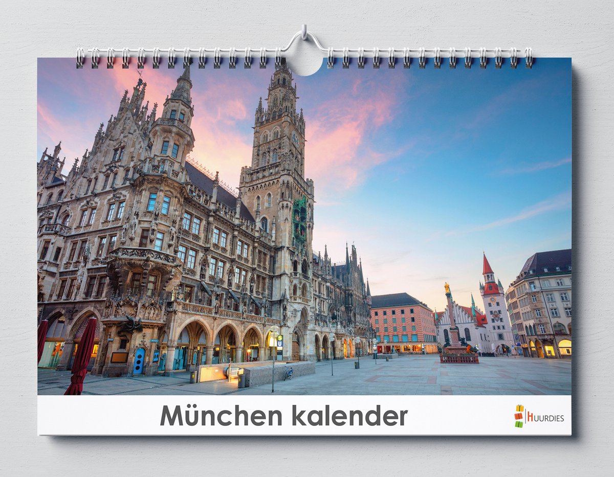 München kalender 35x24 cm | Verjaardagskalender München | Verjaardagskalender Volwassenen