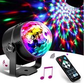 Exalight RGB Partylight - Discolamp - LED Lamp - RGB - Roterend - Sound Activation - Partylight - Met Afstandsbediening