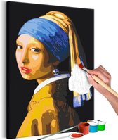 Doe-het-zelf op canvas schilderen - Pearl Earring.
