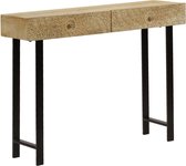 Decoways - Wandtafel 102x30x79 cm massief mangohout