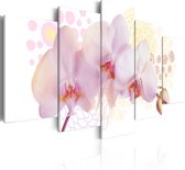 Schilderij - Finessed orchidee.